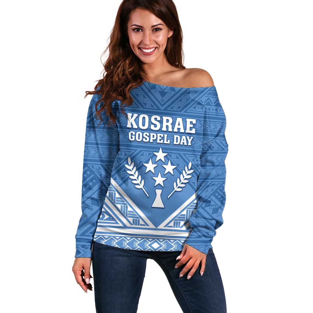 Personalised Kosrae State Gospel Day Off Shoulder Sweater Simple Style