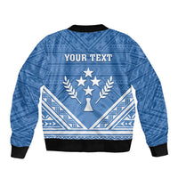 Personalised Kosrae State Gospel Day Sleeve Zip Bomber Jacket Simple Style LT05 - Polynesian Pride