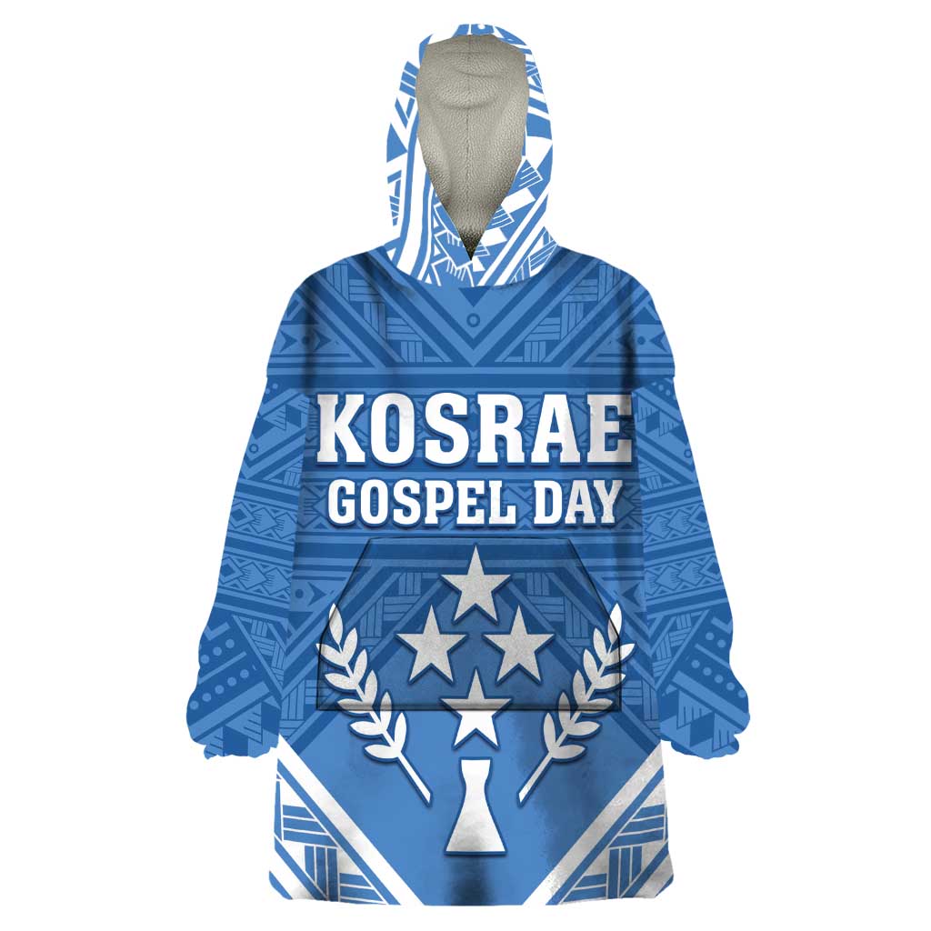 Personalised Kosrae State Gospel Day Wearable Blanket Hoodie Simple Style