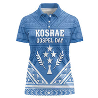 Personalised Kosrae State Gospel Day Women Polo Shirt Simple Style LT05 Female Blue - Polynesian Pride