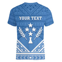 Personalised Kosrae State Gospel Day Women V-Neck T-Shirt Simple Style LT05 - Polynesian Pride