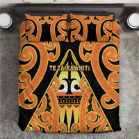 New Zealand Te Tairawhiti Bedding Set Maori Koru Pattern LT05 Orange - Polynesian Pride