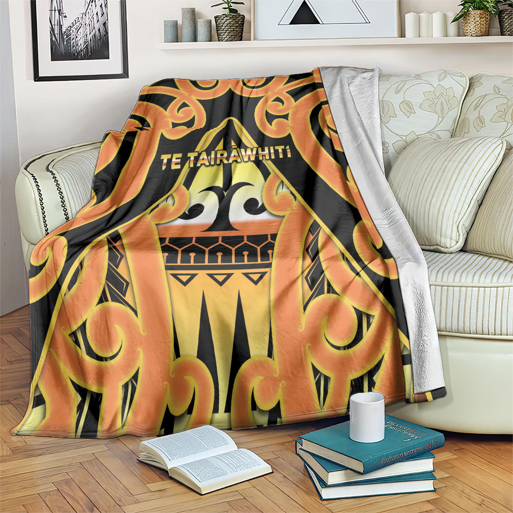 New Zealand Te Tairawhiti Blanket Maori Koru Pattern LT05 Orange - Polynesian Pride