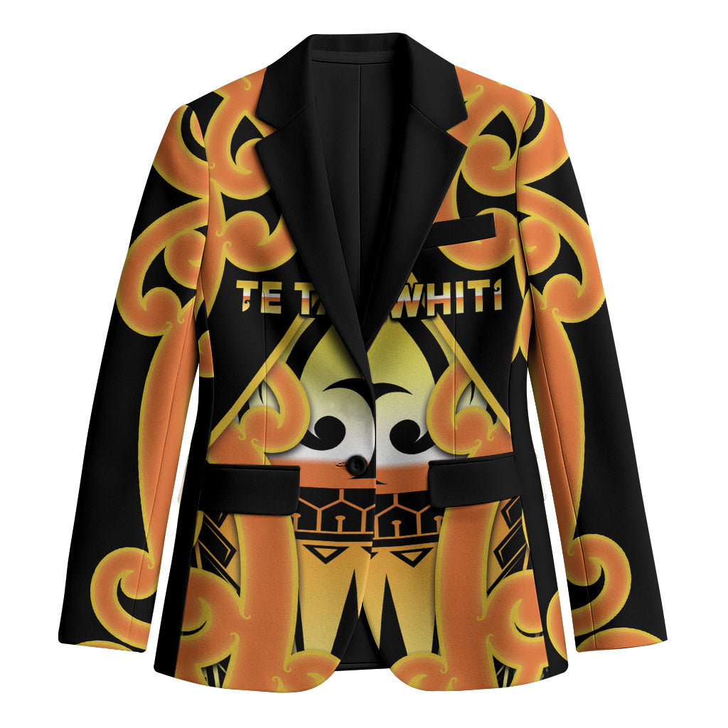 Personalised New Zealand Te Tairawhiti Blazer Maori Koru Pattern LT05 Unisex Orange - Polynesian Pride