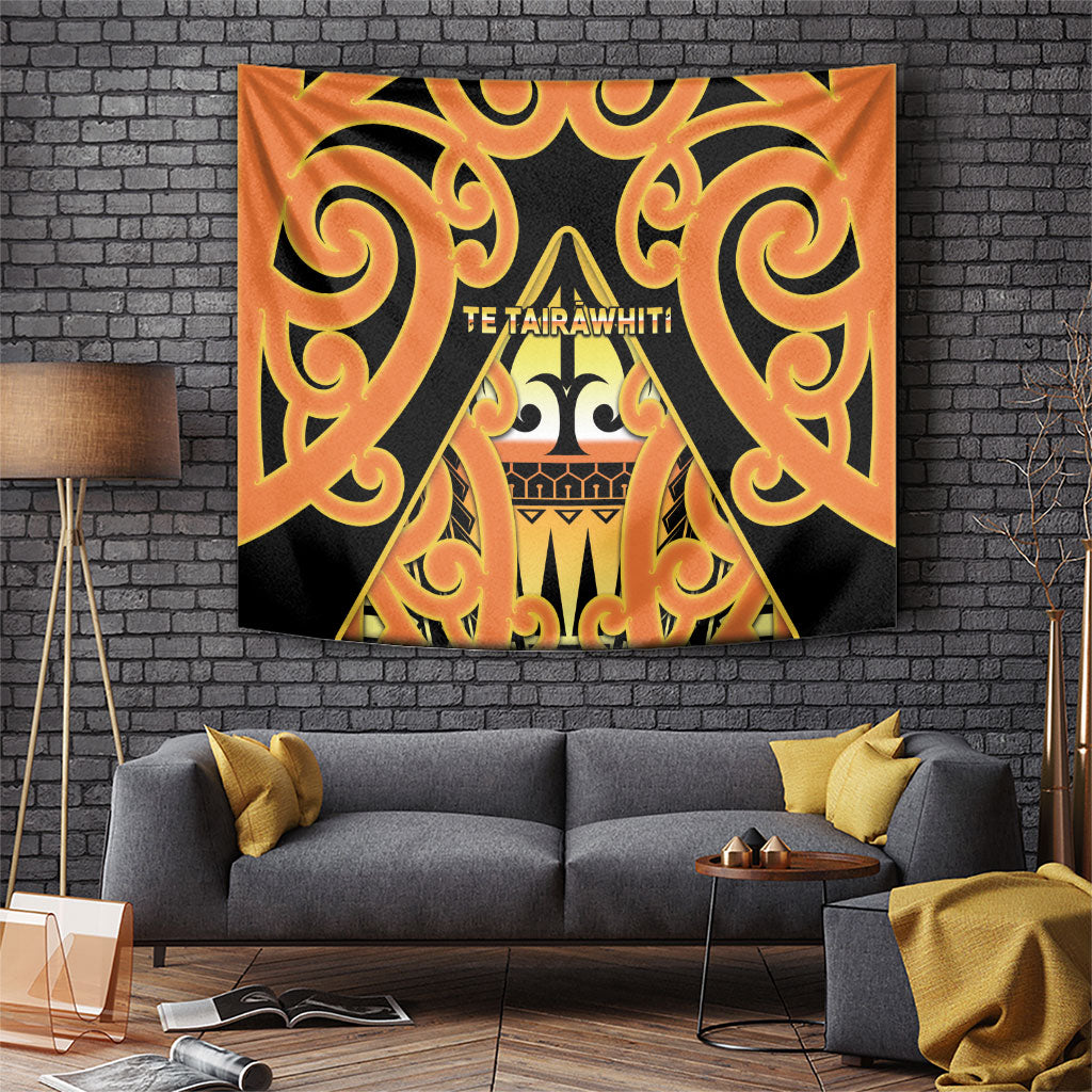 New Zealand Te Tairawhiti Tapestry Maori Koru Pattern LT05 Orange - Polynesian Pride