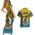 Vanuatu Sanma Province Couples Matching Short Sleeve Bodycon Dress and Hawaiian Shirt Coat Of Arms And Namele Fern Polynesian Pattern LT05 - Polynesian Pride