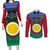 Personalized Vanuatu Shefa Province Couples Matching Long Sleeve Bodycon Dress and Long Sleeve Button Shirts Coat Of Arms And Namele Fern Polynesian Pattern LT05 Red - Polynesian Pride