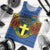 Vanuatu Tafea Province Men Tank Top Coat Of Arms And Namele Fern Polynesian Pattern LT05 Blue - Polynesian Pride