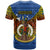 Vanuatu Tafea Province T Shirt Coat Of Arms And Namele Fern Polynesian Pattern LT05 - Polynesian Pride