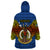 Vanuatu Tafea Province Wearable Blanket Hoodie Coat Of Arms And Namele Fern Polynesian Pattern LT05 - Polynesian Pride