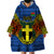 Vanuatu Tafea Province Wearable Blanket Hoodie Coat Of Arms And Namele Fern Polynesian Pattern LT05 - Polynesian Pride