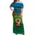 Vanuatu Torba Province Off Shoulder Maxi Dress Vanuatuan Coat Of Arms Polynesian Pattern LT05 Women Green - Polynesian Pride