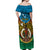 Vanuatu Torba Province Off Shoulder Maxi Dress Vanuatuan Coat Of Arms Polynesian Pattern LT05 - Polynesian Pride