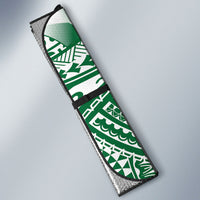 Cook Islands Gospel Day Auto Sun Shade Green Tribal Curves LT05 - Polynesian Pride