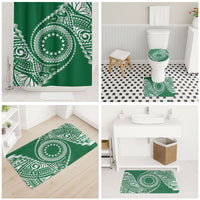 Cook Islands Gospel Day Bathroom Set Green Tribal Curves LT05 - Polynesian Pride