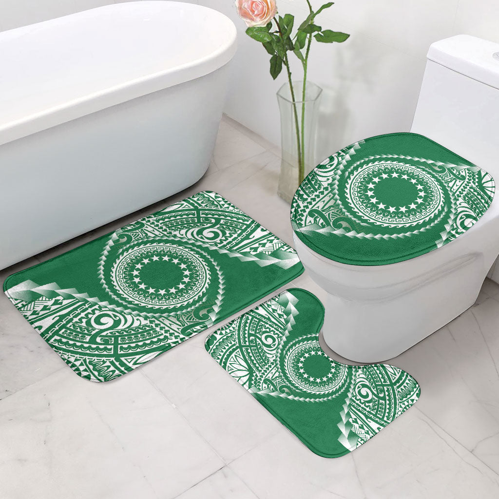 Cook Islands Gospel Day Bathroom Set Green Tribal Curves LT05 - Polynesian Pride
