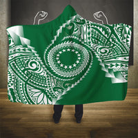 Cook Islands Gospel Day Hooded Blanket Green Tribal Curves LT05 - Polynesian Pride