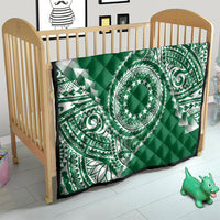 Cook Islands Gospel Day Quilt Green Tribal Curves LT05 - Polynesian Pride