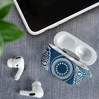 Cook Islands Gospel Day AirPods Case Blue Tribal Curves LT05 - Polynesian Pride