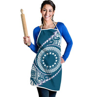 Cook Islands Gospel Day Apron Blue Tribal Curves LT05 - Polynesian Pride