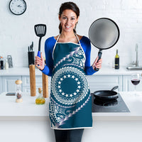 Cook Islands Gospel Day Apron Blue Tribal Curves LT05 - Polynesian Pride