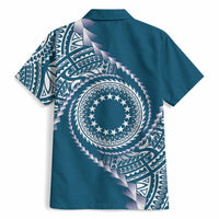 Cook Islands Gospel Day Hawaiian Shirt Blue Tribal Curves LT05 - Polynesian Pride