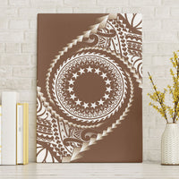 Cook Islands Gospel Day Canvas Wall Art Brown Tribal Curves LT05 Without Frame Brown - Polynesian Pride