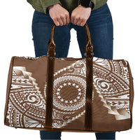 Cook Islands Gospel Day Travel Bag Brown Tribal Curves LT05 Brown - Polynesian Pride