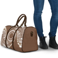 Cook Islands Gospel Day Travel Bag Brown Tribal Curves LT05 - Polynesian Pride
