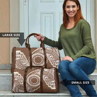 Cook Islands Gospel Day Travel Bag Brown Tribal Curves LT05 - Polynesian Pride