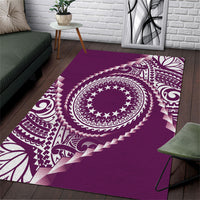 Cook Islands Gospel Day Area Rug Maroon Tribal Curves LT05 Maroon - Polynesian Pride