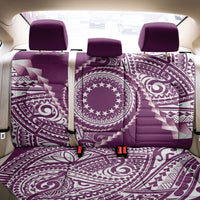 Cook Islands Gospel Day Back Car Seat Cover Maroon Tribal Curves LT05 - Polynesian Pride