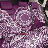 Cook Islands Gospel Day Back Car Seat Cover Maroon Tribal Curves LT05 - Polynesian Pride