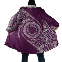 Cook Islands Gospel Day Cloak Maroon Tribal Curves LT05 - Polynesian Pride