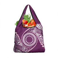 Cook Islands Gospel Day Grocery Bag Maroon Tribal Curves LT05 1-pack One Size Maroon - Polynesian Pride