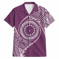 Cook Islands Gospel Day Hawaiian Shirt Maroon Tribal Curves LT05 Maroon - Polynesian Pride