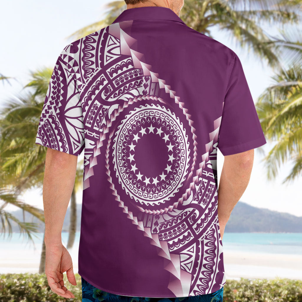 Cook Islands Gospel Day Hawaiian Shirt Maroon Tribal Curves LT05 - Polynesian Pride