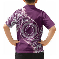 Cook Islands Gospel Day Hawaiian Shirt Maroon Tribal Curves LT05 - Polynesian Pride
