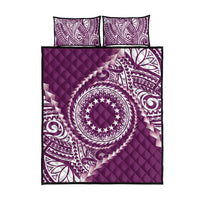 Cook Islands Gospel Day Quilt Bed Set Maroon Tribal Curves LT05 - Polynesian Pride