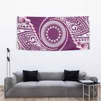 Cook Islands Gospel Day Tapestry Maroon Tribal Curves LT05 - Polynesian Pride