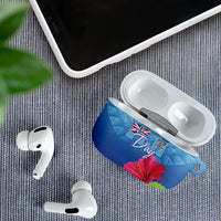 Bula Fiji Day AirPods Case Traditional Tapa Pattern With Hibiscus