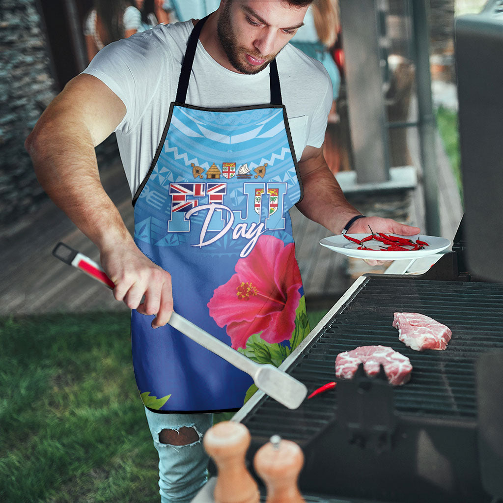 Bula Fiji Day Apron Traditional Tapa Pattern With Hibiscus LT05 - Polynesian Pride