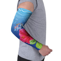 Bula Fiji Day Arm Sleeves Traditional Tapa Pattern With Hibiscus