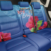 Bula Fiji Day Back Car Seat Cover Traditional Tapa Pattern With Hibiscus