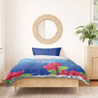 Bula Fiji Day Bedding Set Traditional Tapa Pattern With Hibiscus LT05 - Polynesian Pride