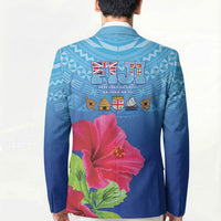 Bula Fiji Day Blazer Traditional Tapa Pattern With Hibiscus LT05 - Polynesian Pride