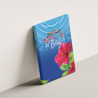 Bula Fiji Day Canvas Wall Art Traditional Tapa Pattern With Hibiscus