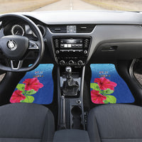 Bula Fiji Day Car Mats Traditional Tapa Pattern With Hibiscus