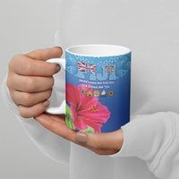 Bula Fiji Day Ceramic Mug Traditional Tapa Pattern With Hibiscus LT05 - Polynesian Pride