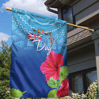 Bula Fiji Day Garden Flag Traditional Tapa Pattern With Hibiscus